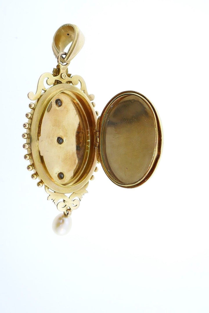 18K Rose Gold Locket Pendant