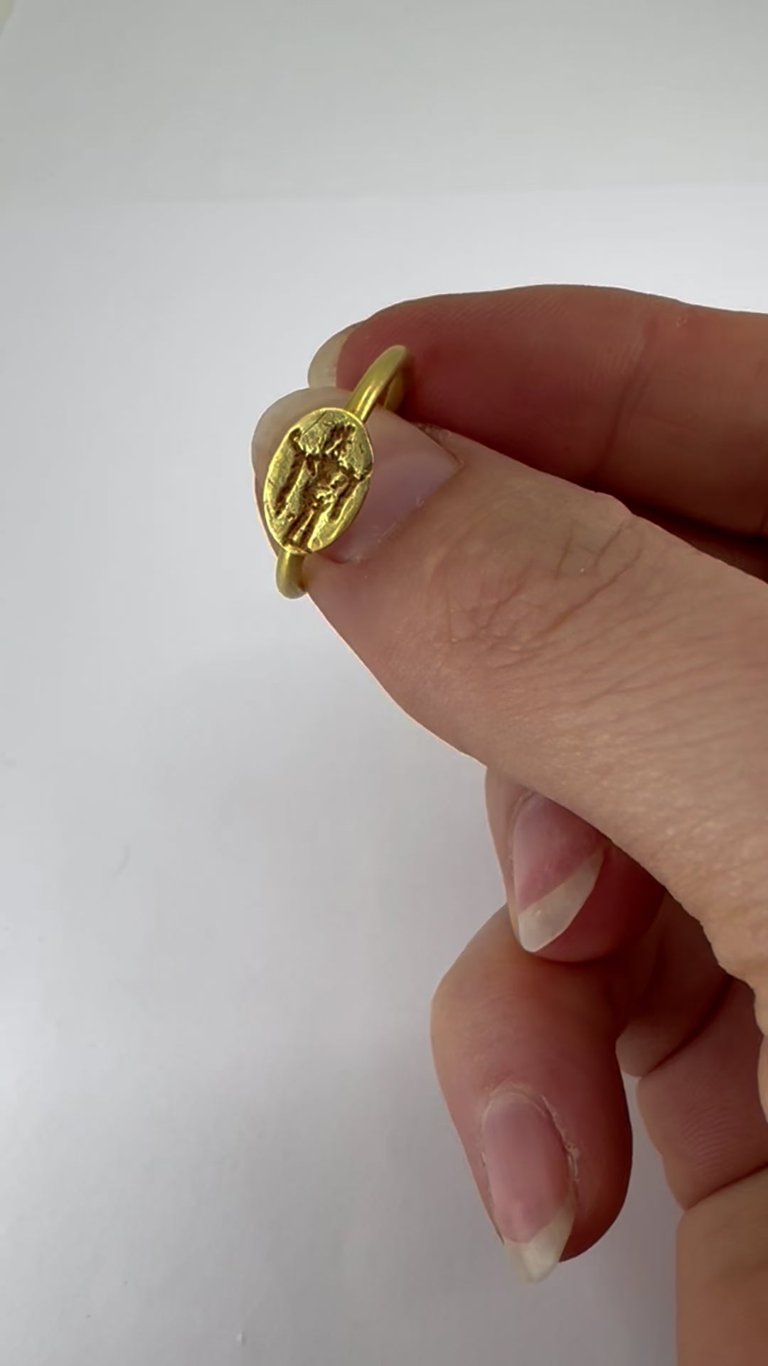 Victorian Etruscan Revival 22k Gold Ring