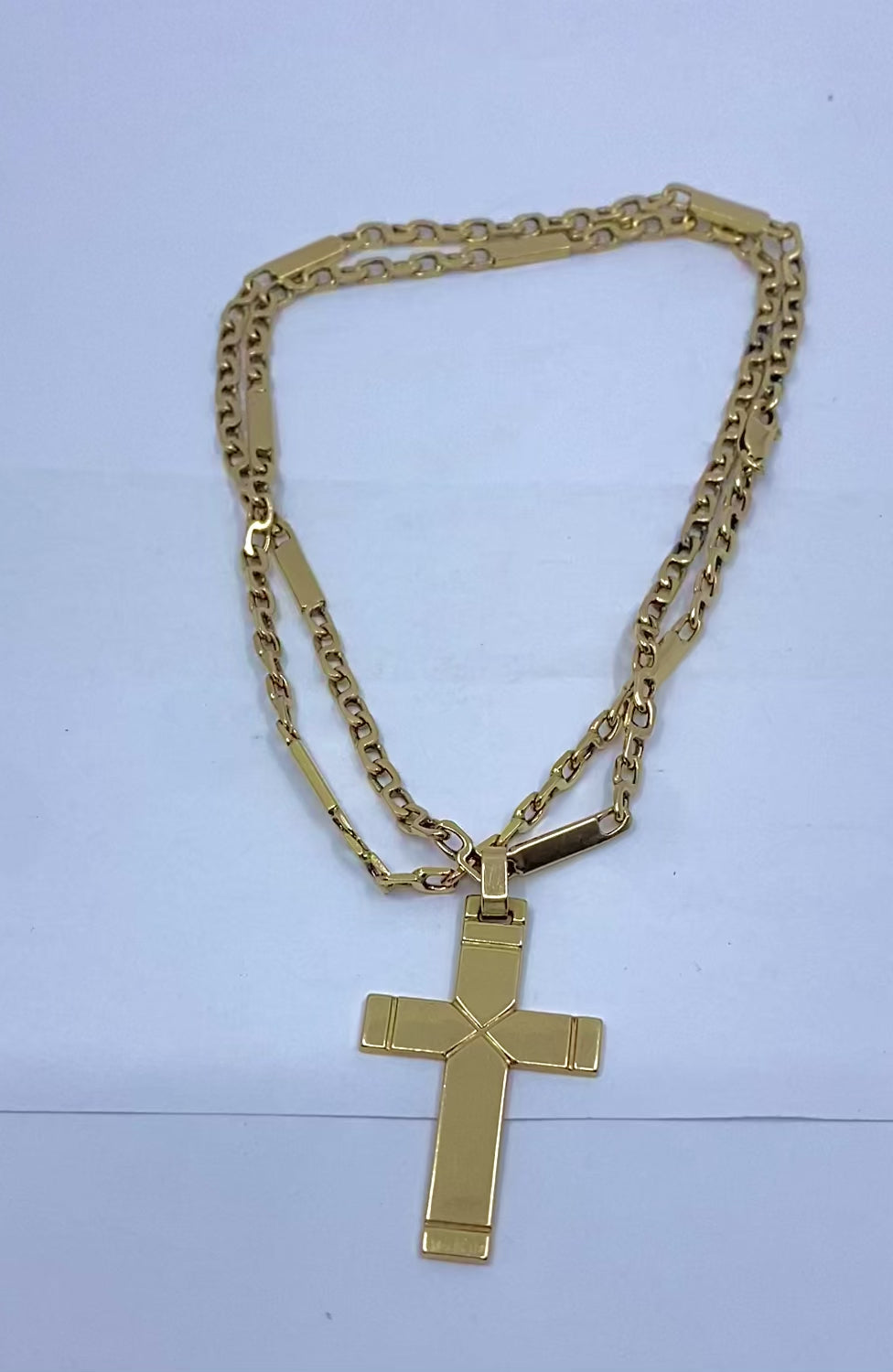 Vintage 14k Gold Cross Pendant Necklace