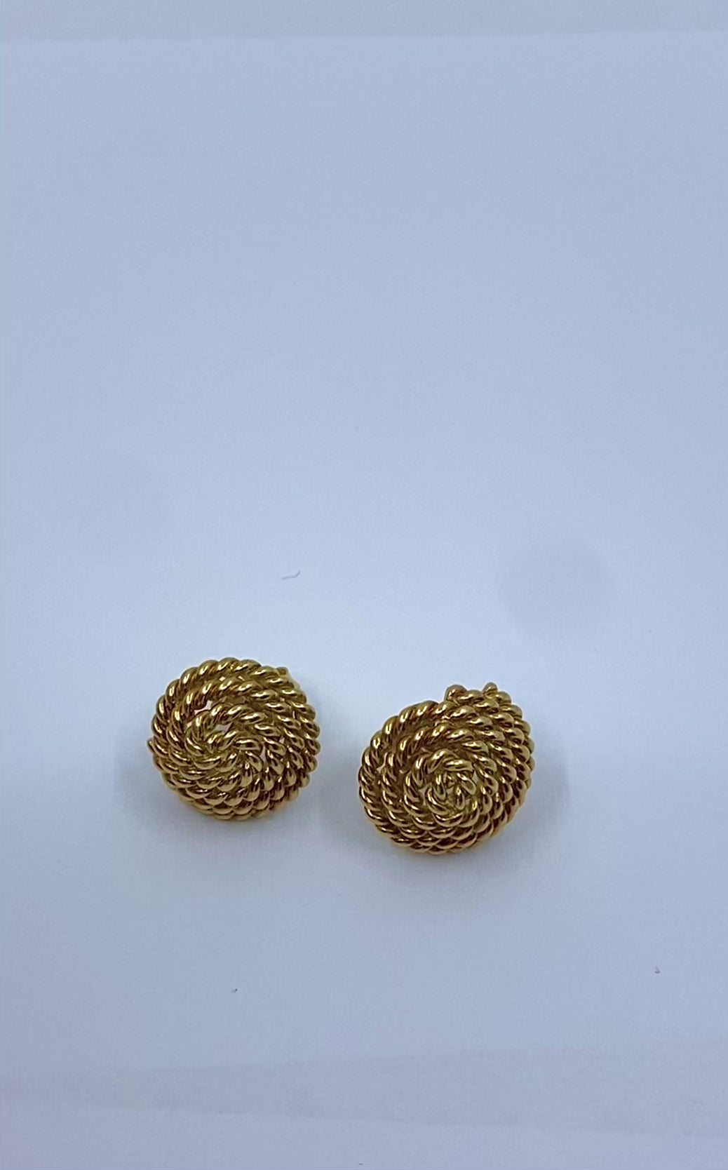 Tiffany & Co. 18k Gold Rope Earrings Stud