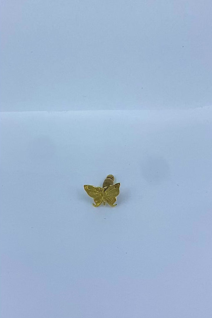 Mario Buccellati 18k Gold Butterfly Lapel  Pin, Mid‑Century