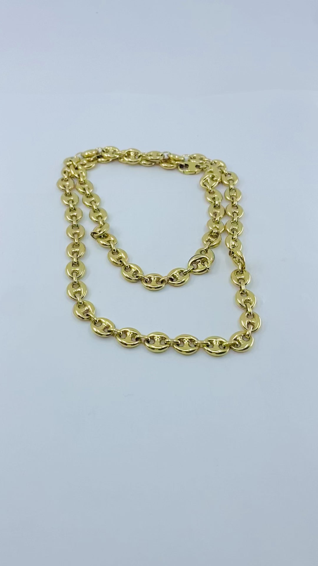 14k Gold Mariner Chain Necklace Anchor Link