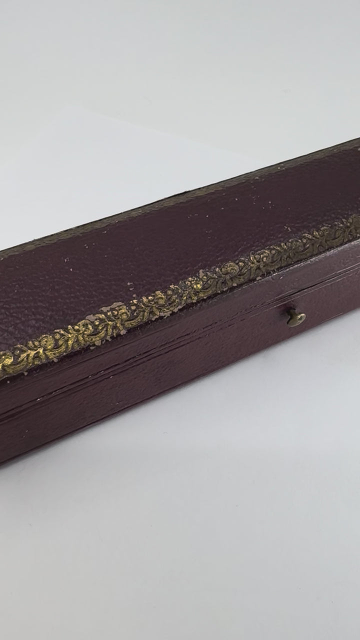 Tiffany & Co. Antique Carved Mother of Pearl Handheld Fan with Case