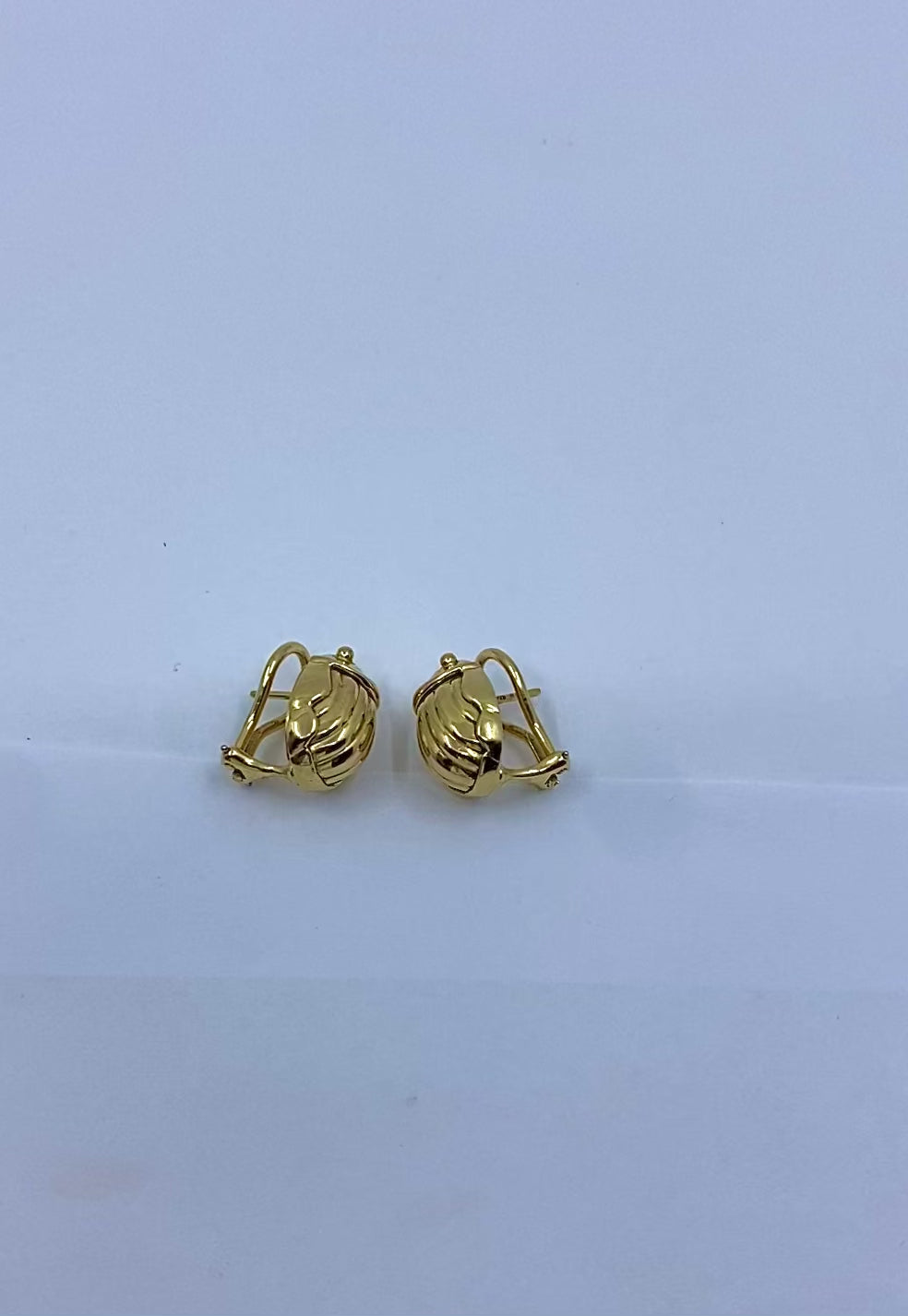 Tiffany & Co. 18k Yellow Gold Scarab Earrings, Circa 1993