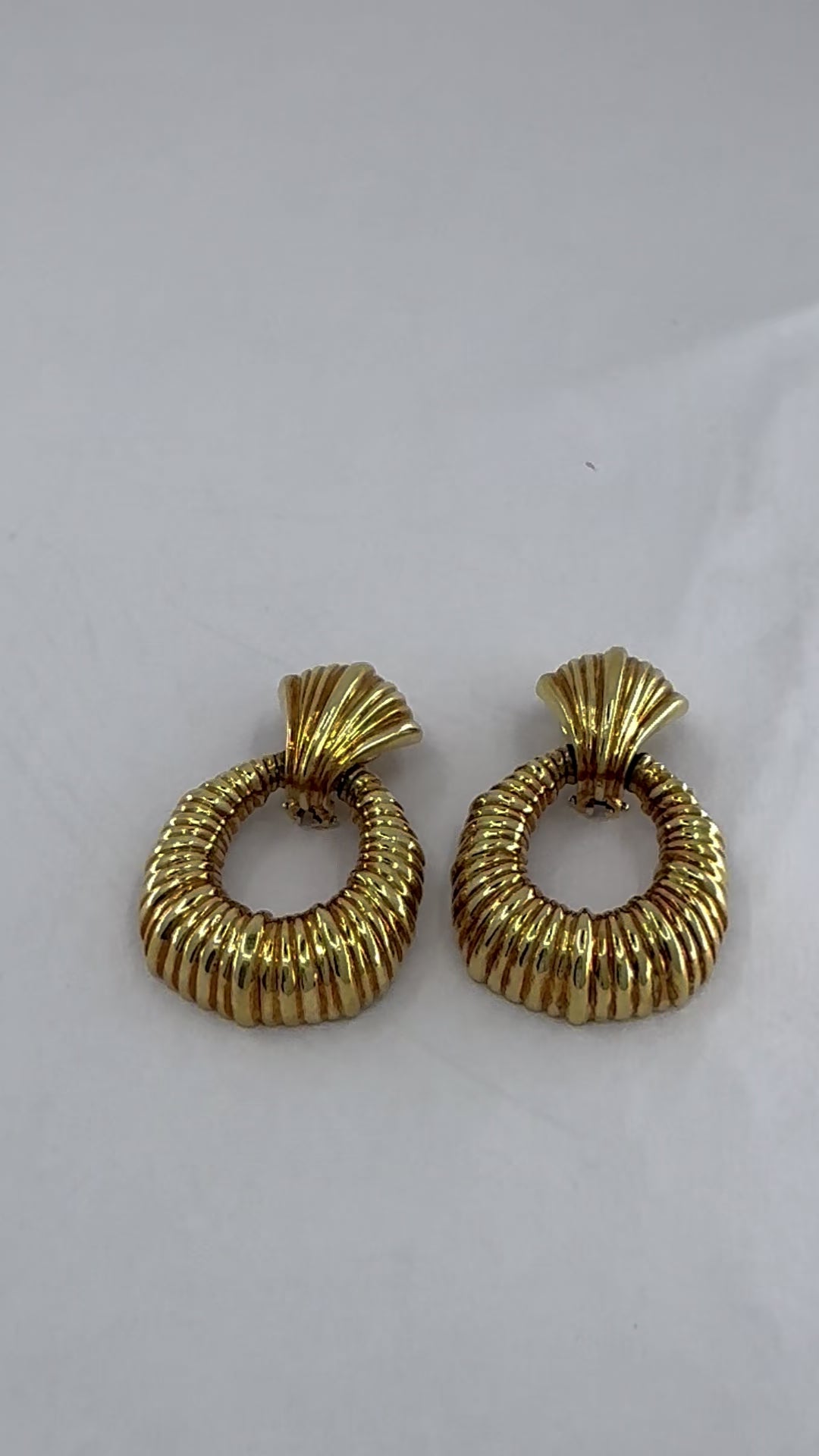 Van Cleef & Arpels 18k Gold Door Knocker Clip-on Earrings