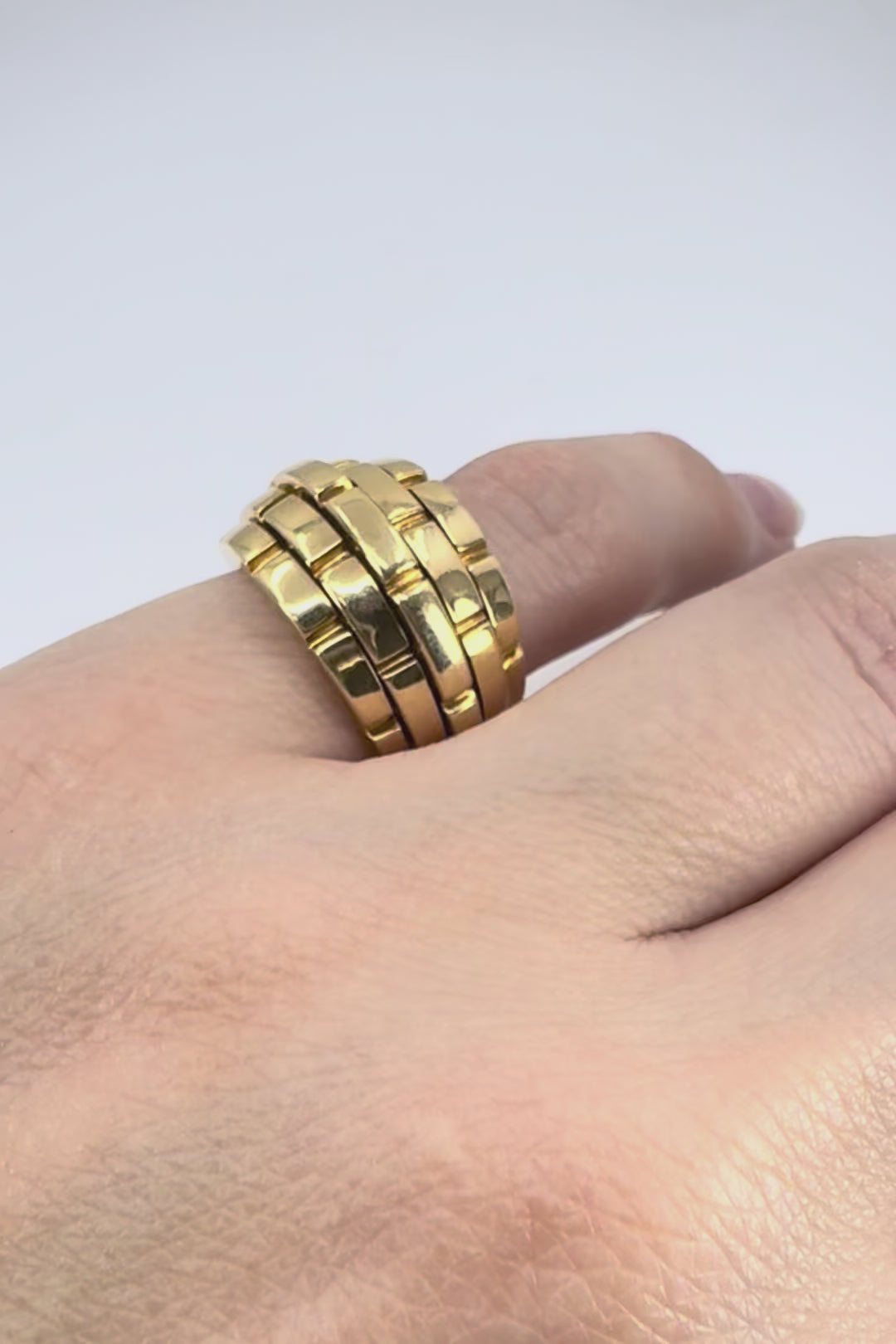 Vintage Cartier Maillon Panthère 18k Yellow Gold Dome Ring