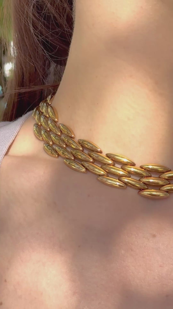 1990 Cartier Gentiane 18k Gold Necklace