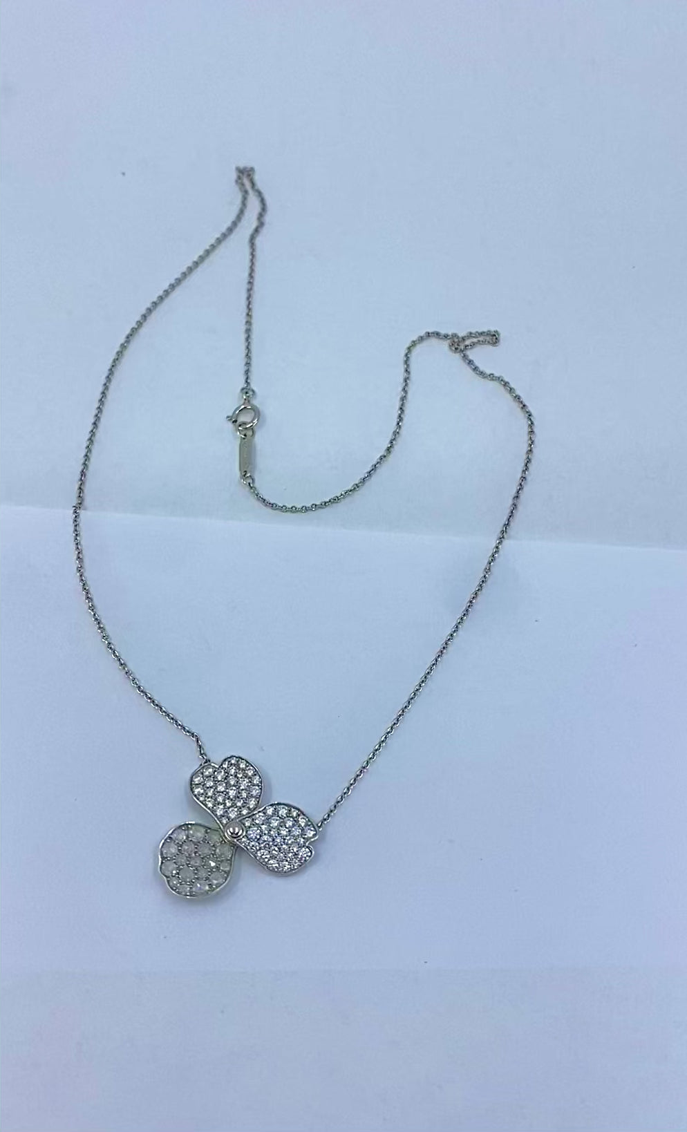 Tiffany & Co. Platinum Diamond Paper Flowers Pendant Necklace