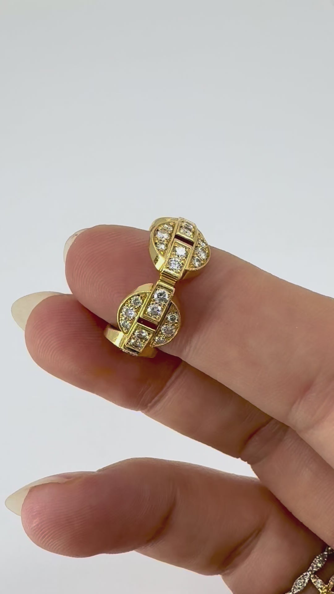 Cartier Maillon 18k Gold Diamond Band Ring