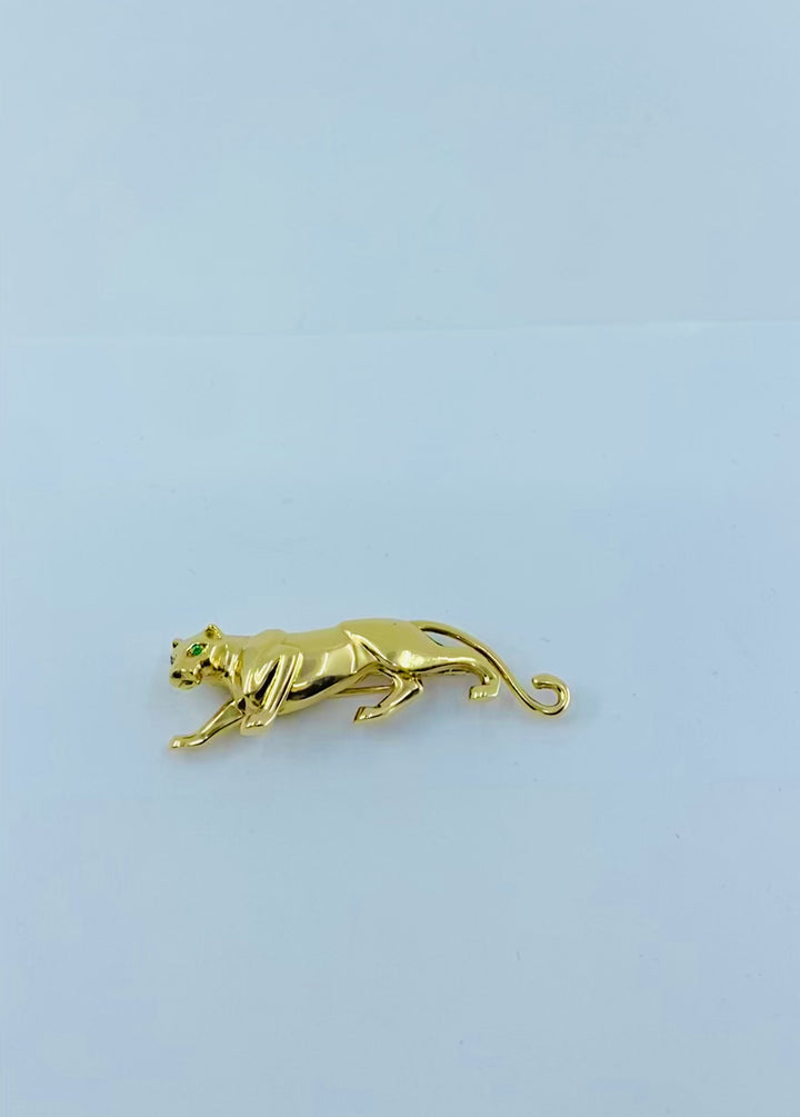 Cartier Panthere Brooch Emerald 18k Gold