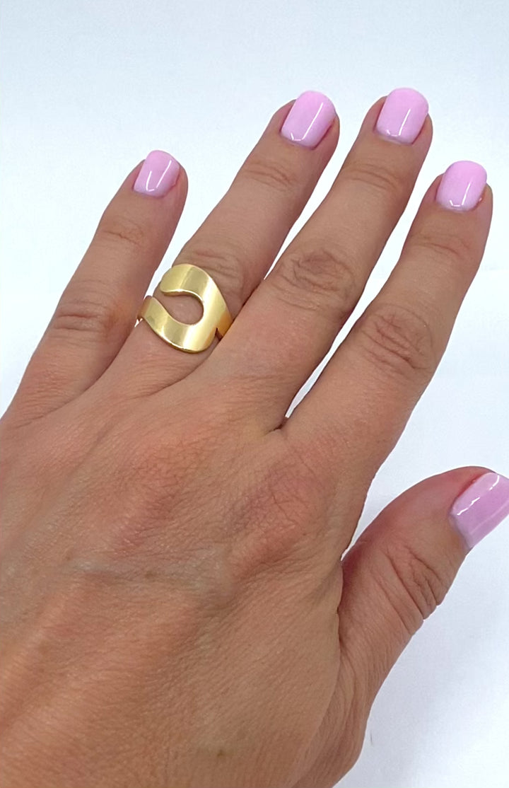 Cartier Paris 18k Gold Modernist Ring