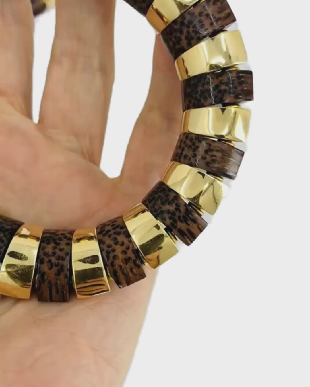 18k Gold Necklace Leopard Wood Attributed to Aletto Brothers