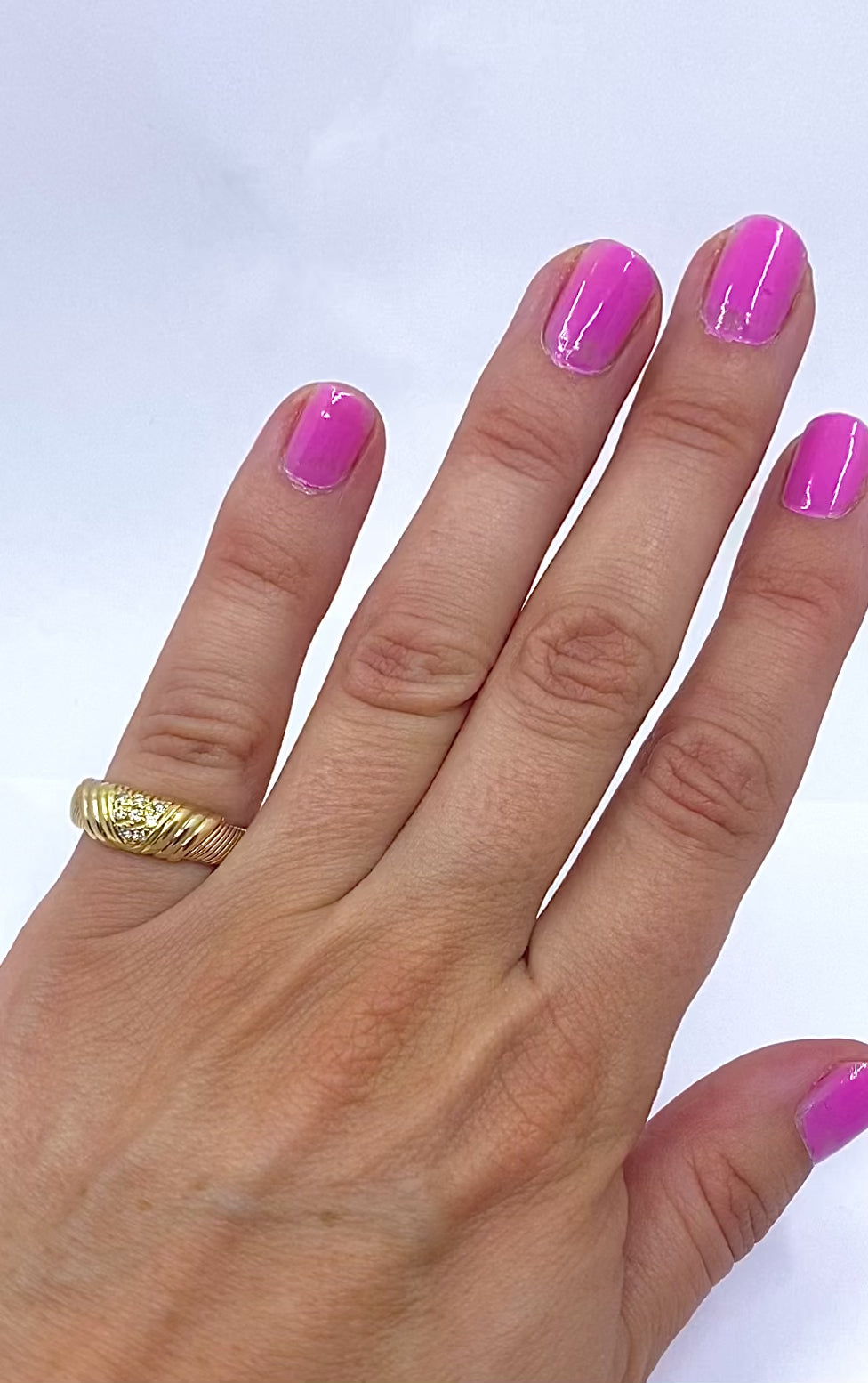 Cartier 18k Tri-Color Gold Diamond Band Ring