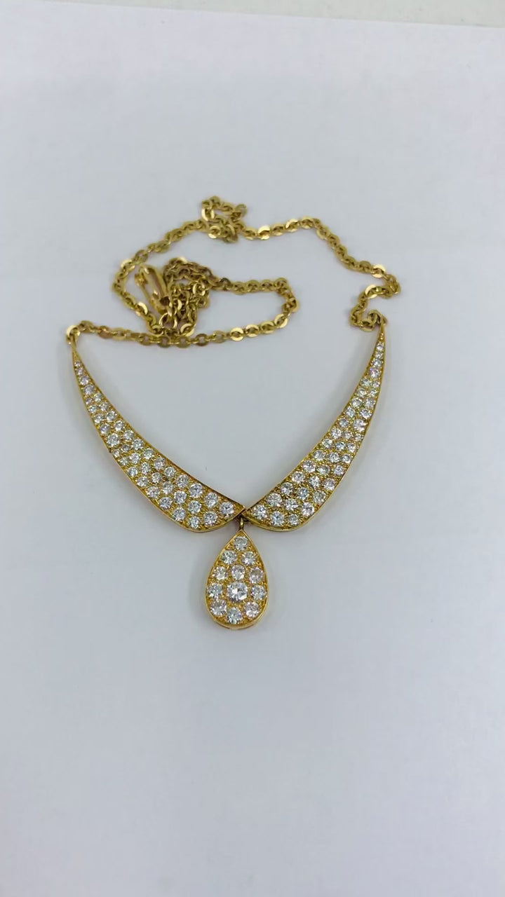 Vintage Van Cleef & Arpels Diamond Necklace 18k Gold
