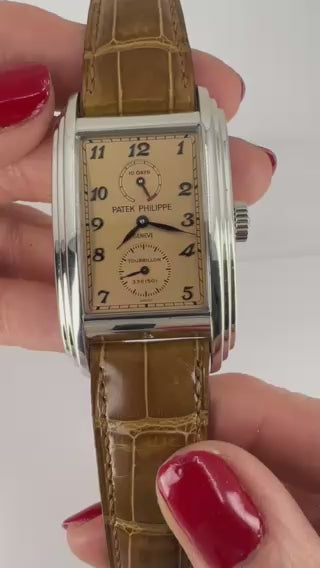 Patek Philippe 5101P 10-Day Tourbillon Platinum Watch Original Strap