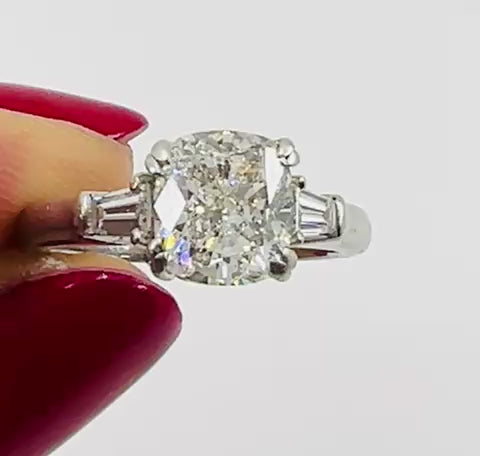 Harry Winston Engagement Ring Cushion Cut Diamond 1.77-ct F/VS2 GIA Estate