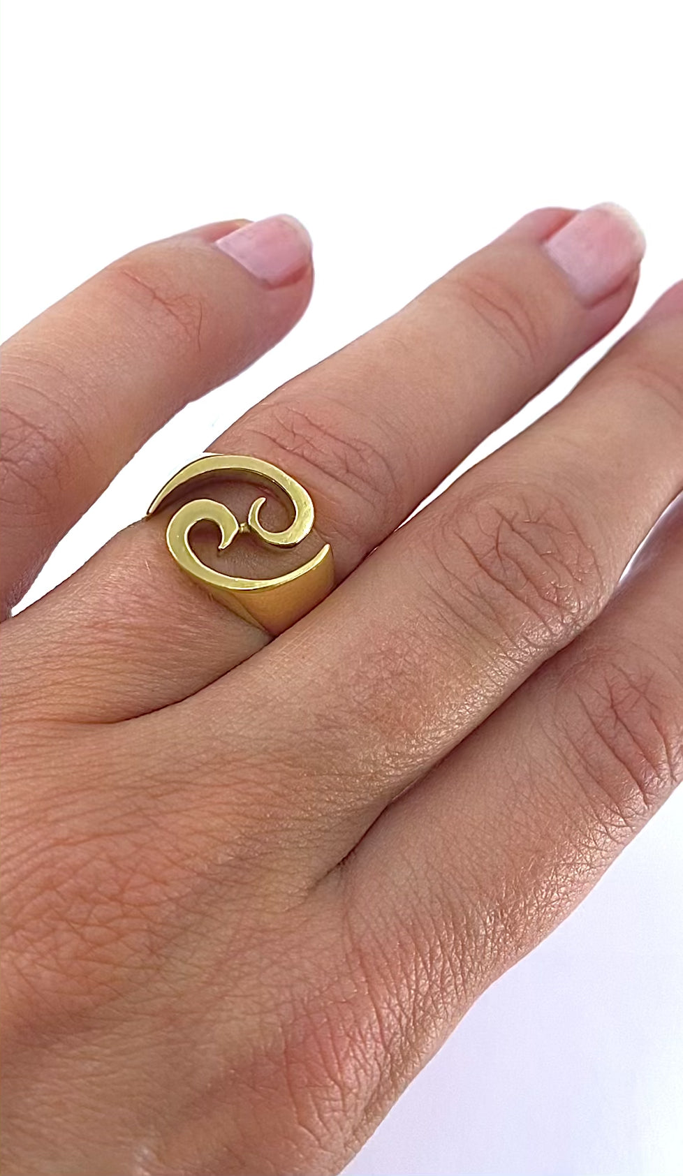 Renato Cipullo 18k Gold Sculptural Swirl Ring