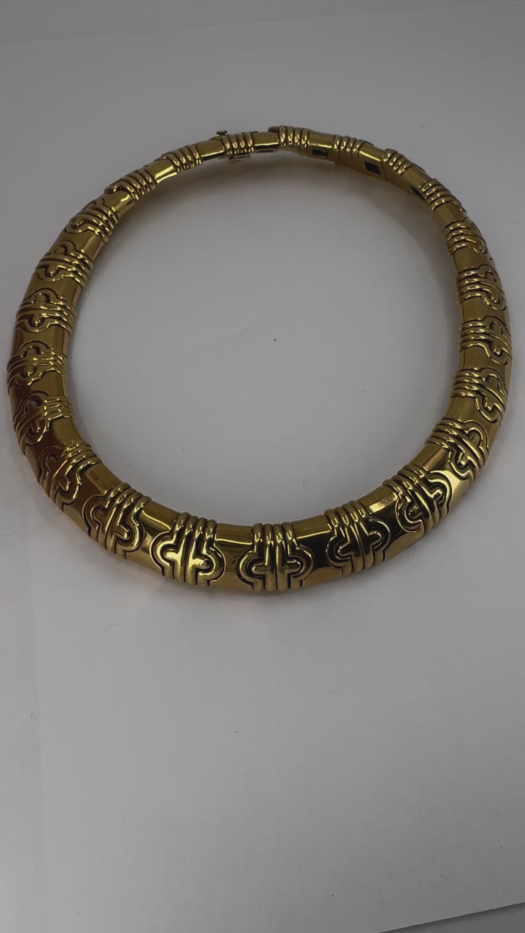 Vintage Bvlgari Bulgari 18k Gold Parentesi Necklace