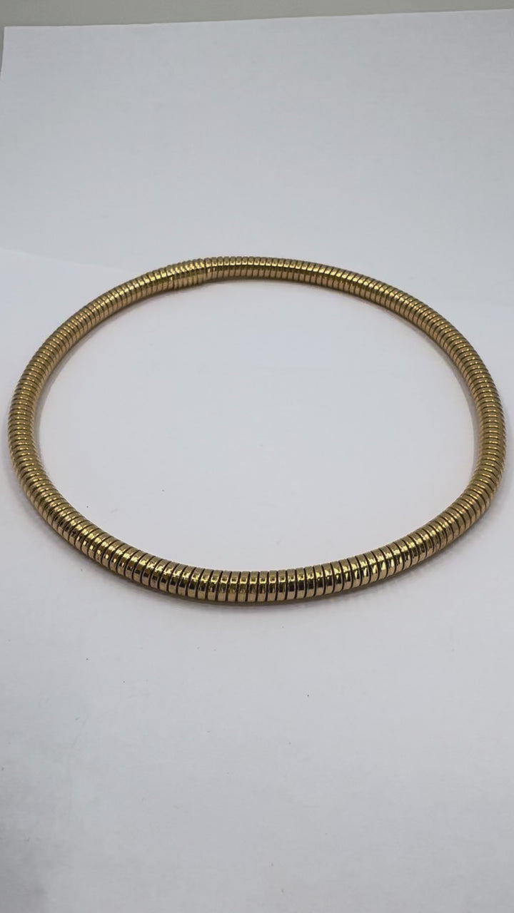 Vintage Chopard 18k Gold Tubogas Choker Necklace