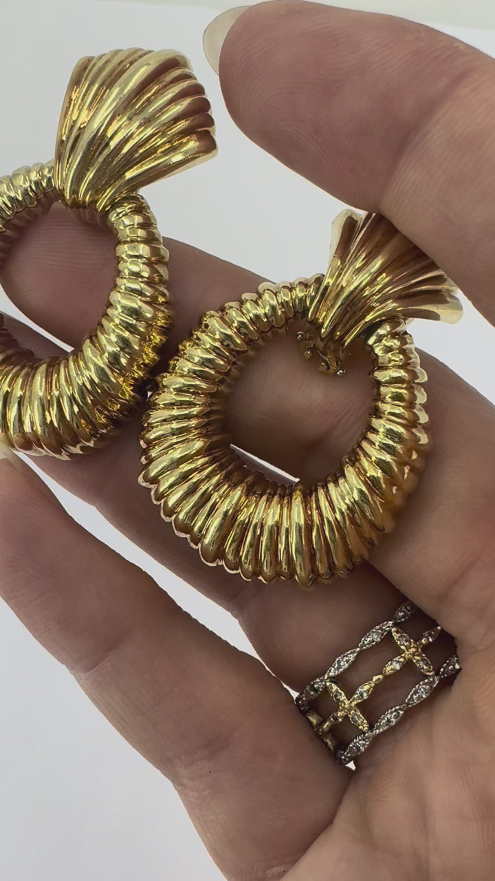 Van Cleef & Arpels 18k Gold Door Knocker Earrings