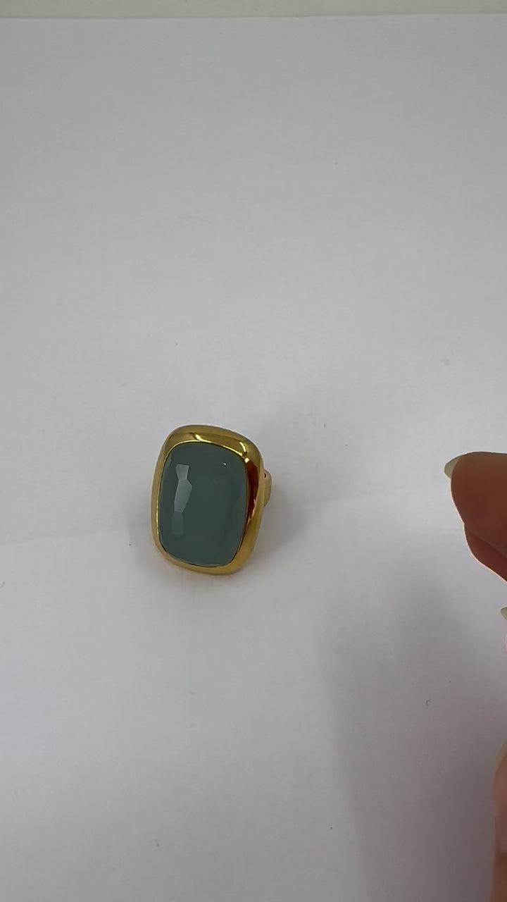 Pomellato 18k Gold Aquamarine Ring