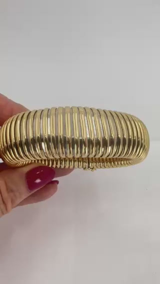 Vintage Cartier Bracelet Tubogas 18k Gold Stainless Steel