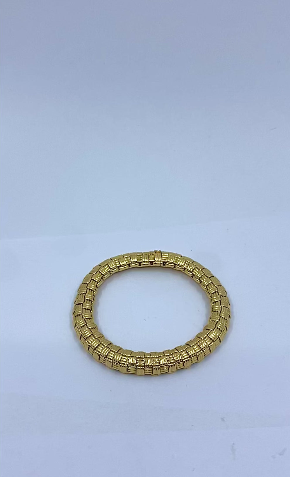 Vintage Cartier Paris 18k Gold Retro Grid Link Bracelet, 1950s-1970s