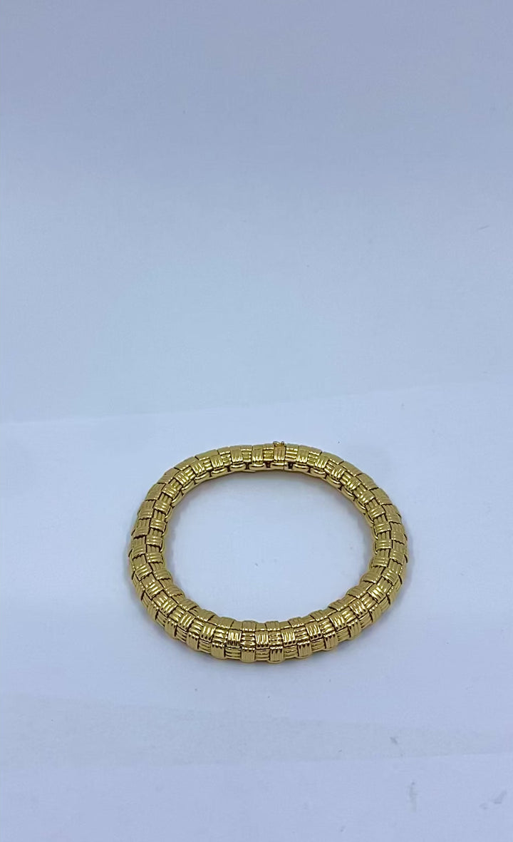 Vintage Cartier Paris 18k Gold Retro Grid Link Bracelet, 1950s-1970s