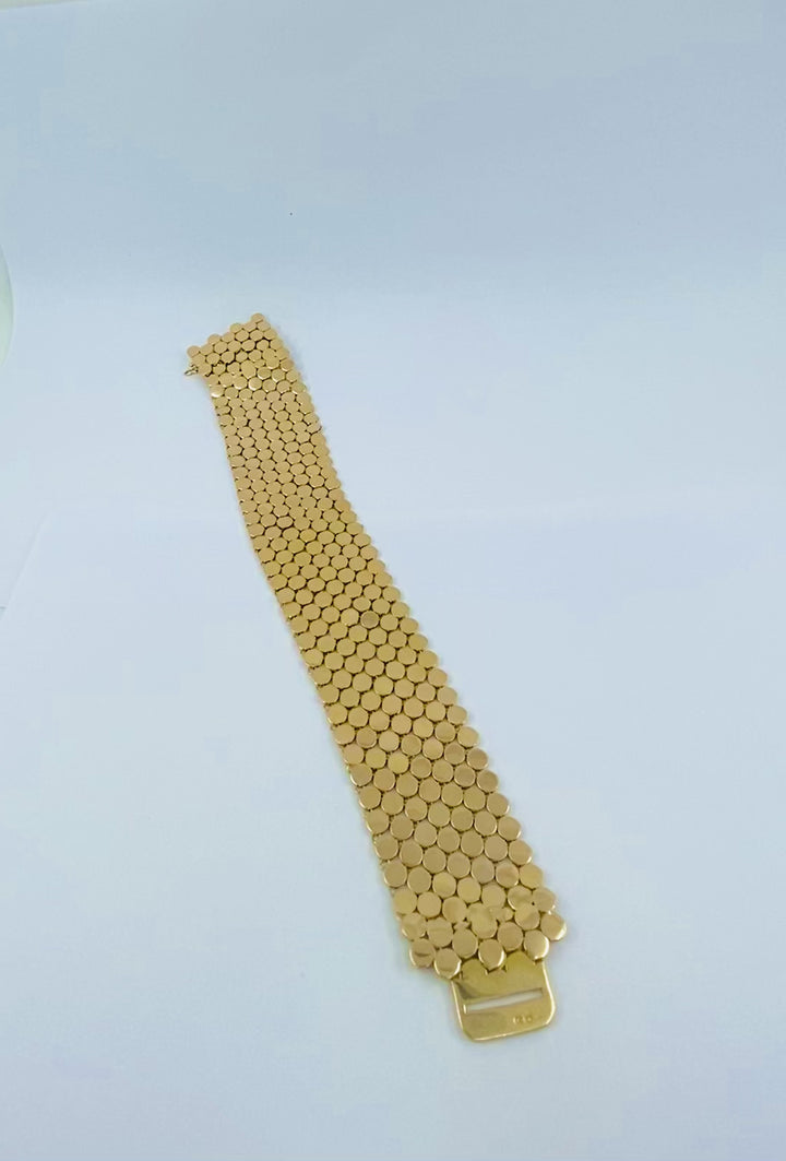 Vintage Van Cleef & Arpels Scale Pattern Bracelet 18k Gold