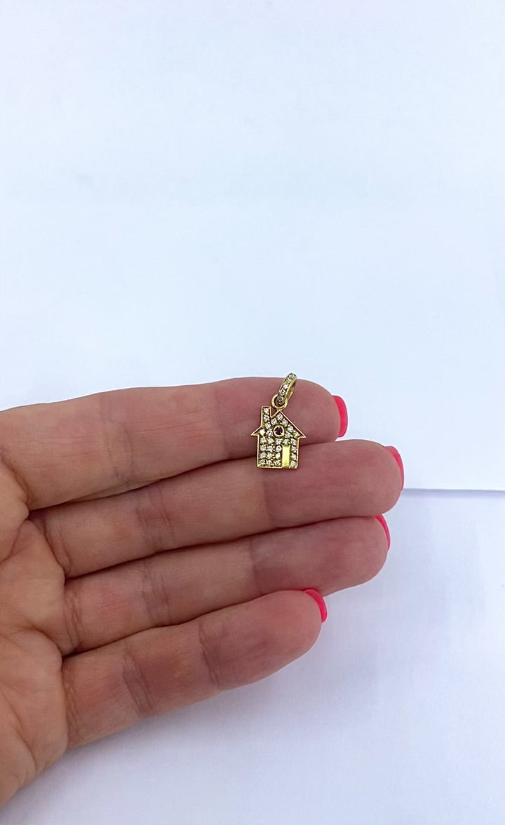 Roberto Coin 18k Gold Diamond Ruby House Pendant