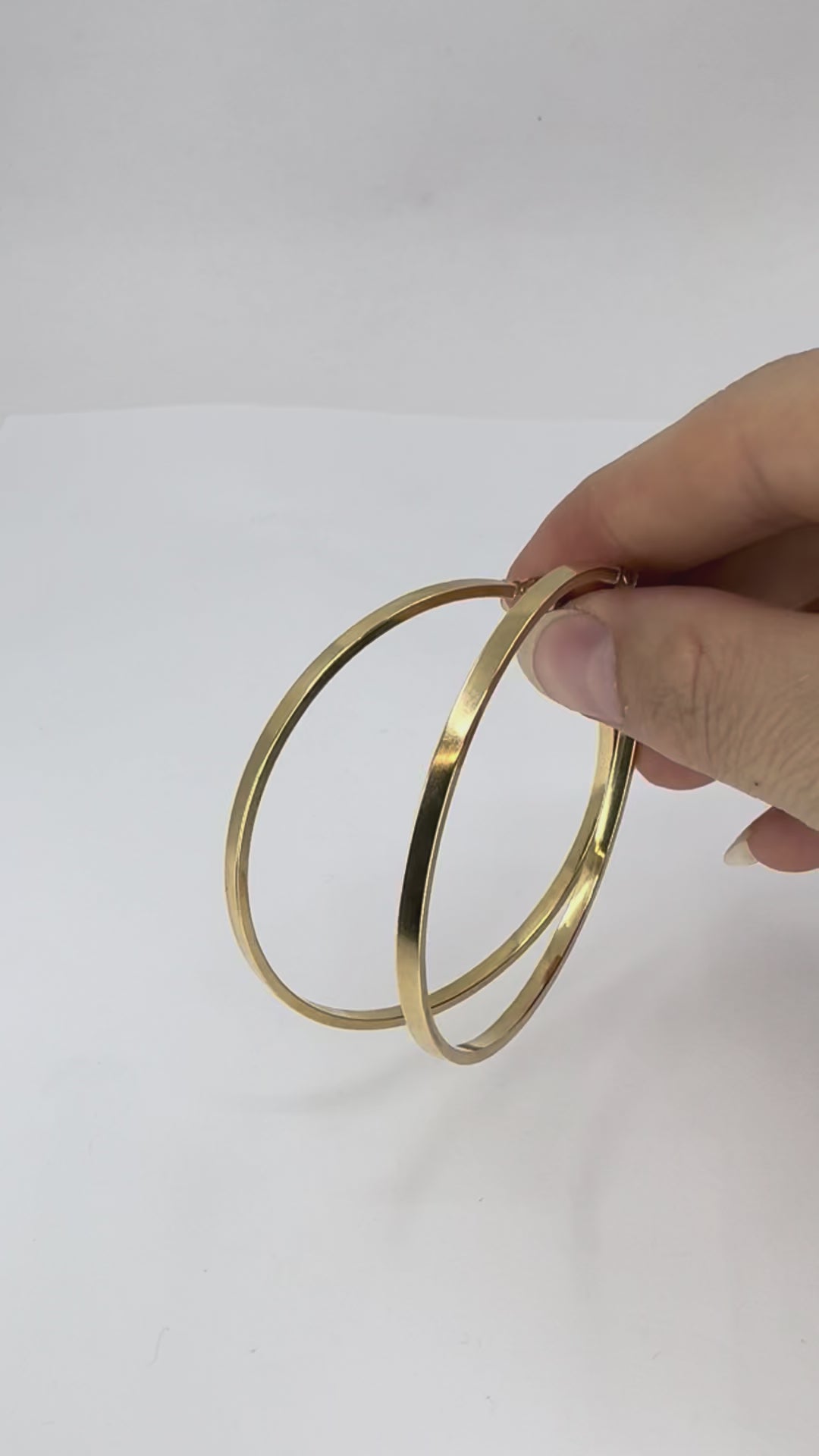 Vintage Italian 14k Gold Hoop Earrings
