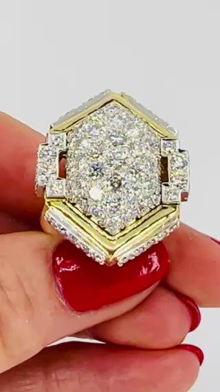 Vintage David Webb 18k Gold Platinum Diamond Ring