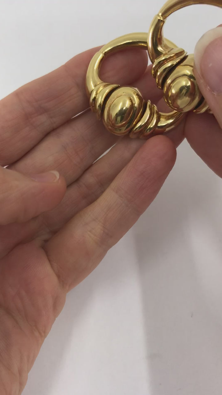 Vintage Cartier Aldo Cipullo Door Knocker Earrings 18k Gold