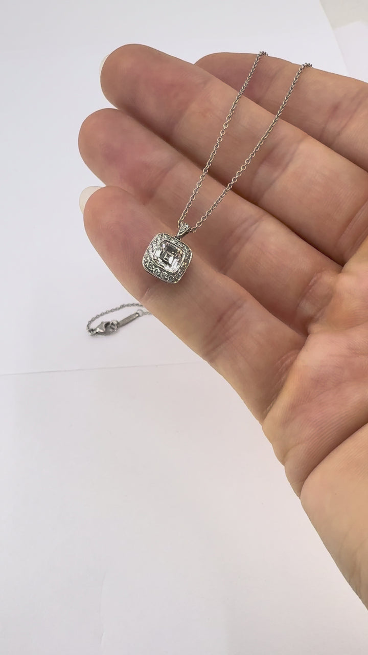 Tiffany & Co. Legacy Platinum Diamond Pendant Necklace