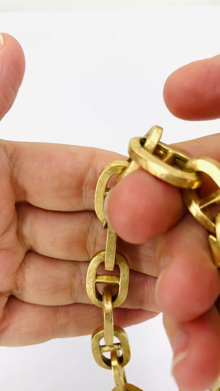 Vintage 18k Gold Mariner Link Bracelet