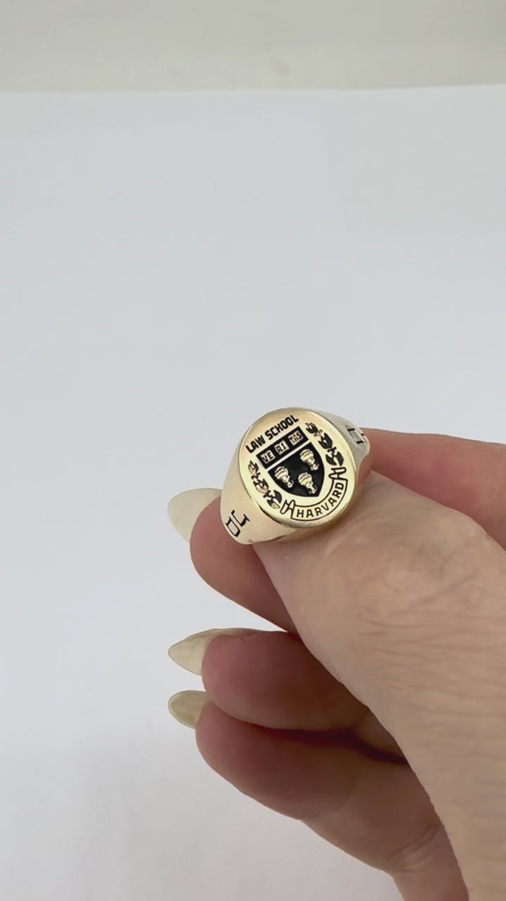 Harvard Law 14k Gold Signet Ring