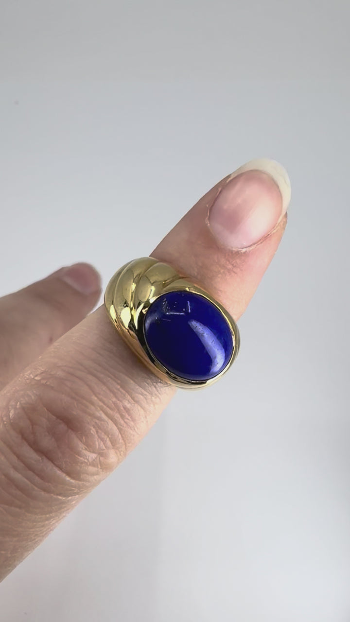 Vintage Van Cleef & Arpels 18k Gold Lapis Lazuli Ring