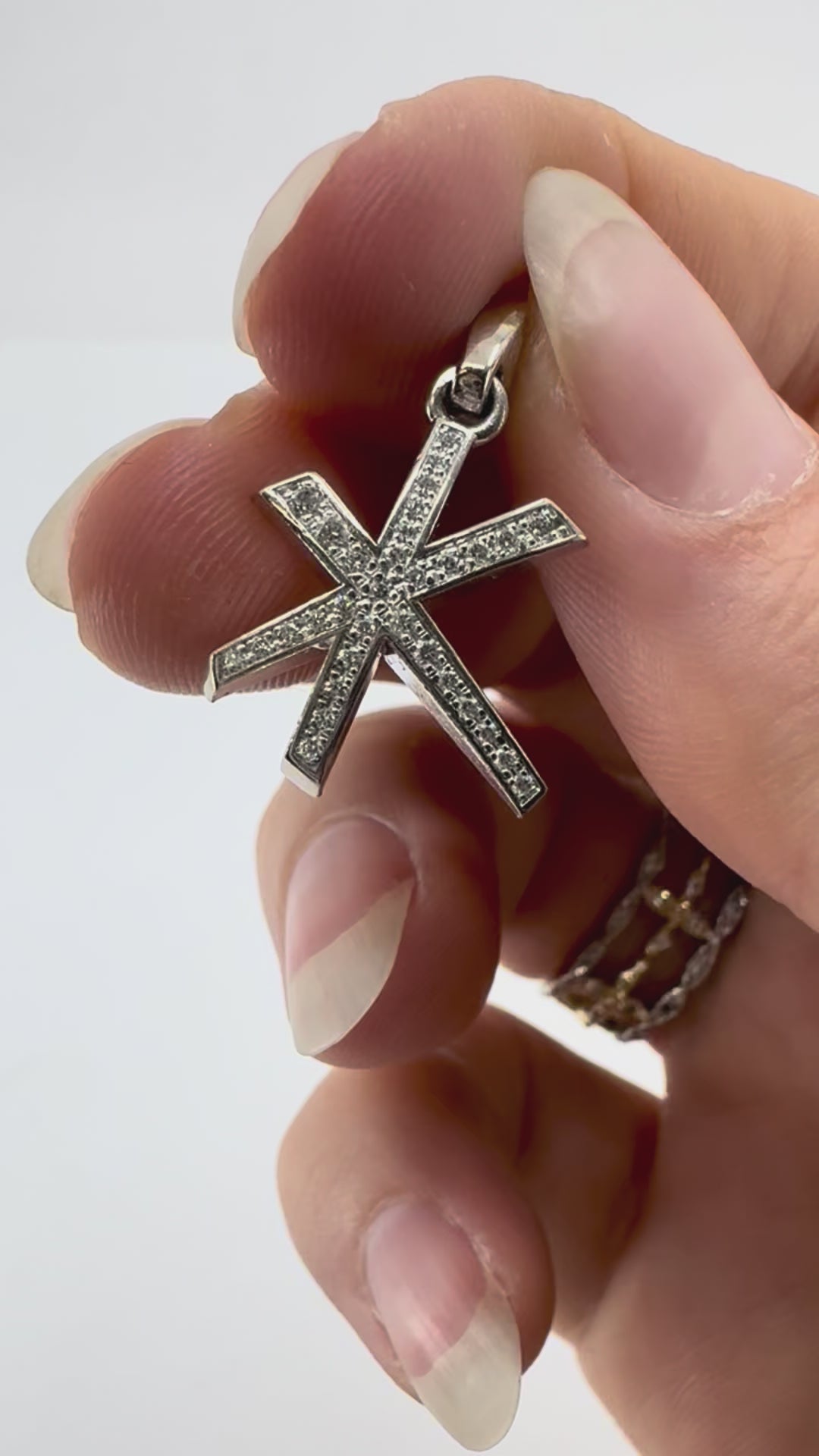 Cartier 18K White Gold Diamond Firework Charm Pendant