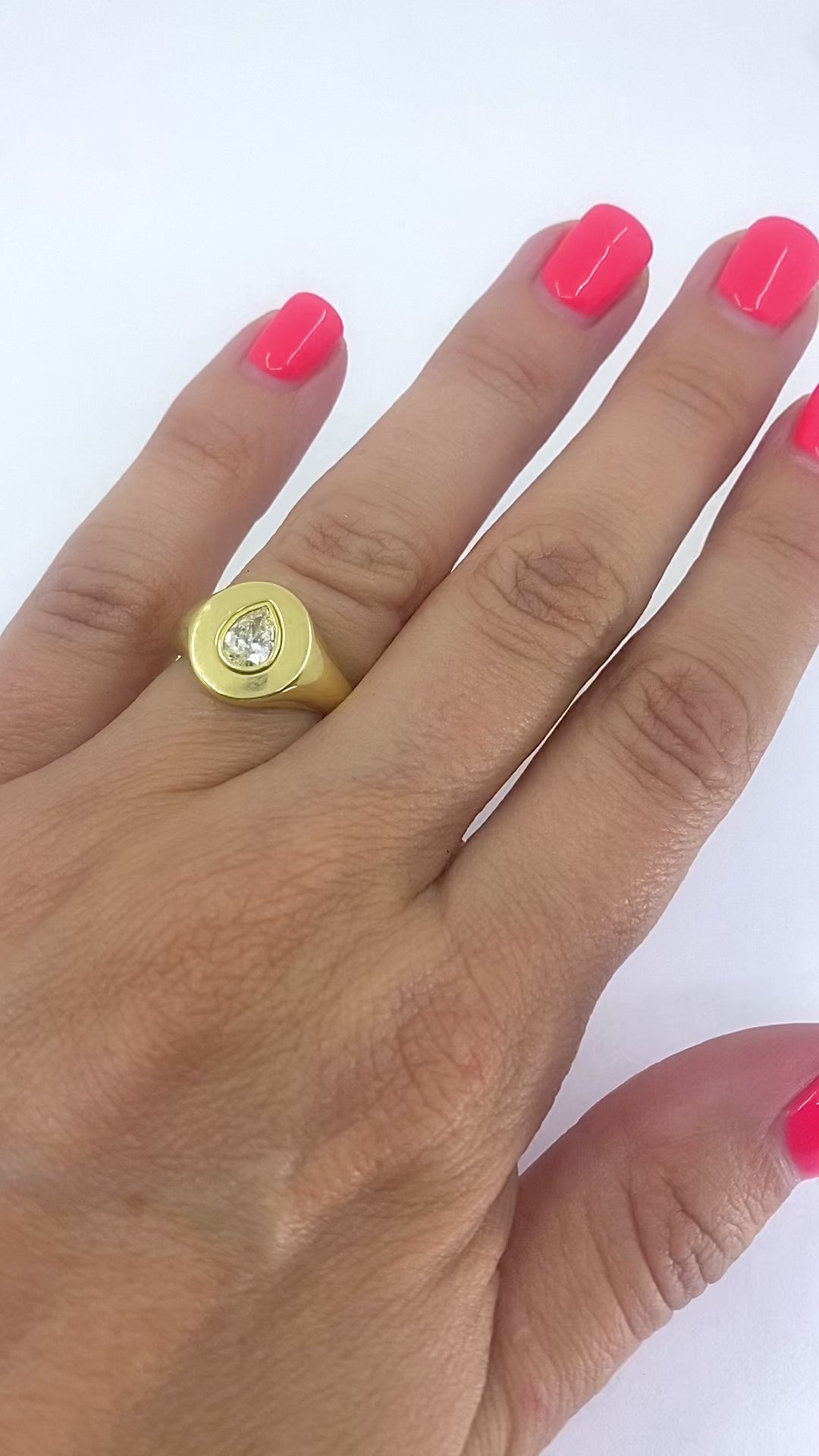 Jemma Wynne 18K Gold Pear-Cut Diamond Ring