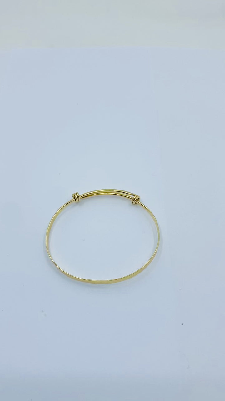 Petite Signature Bracelet by Ed Levin 14K Gold