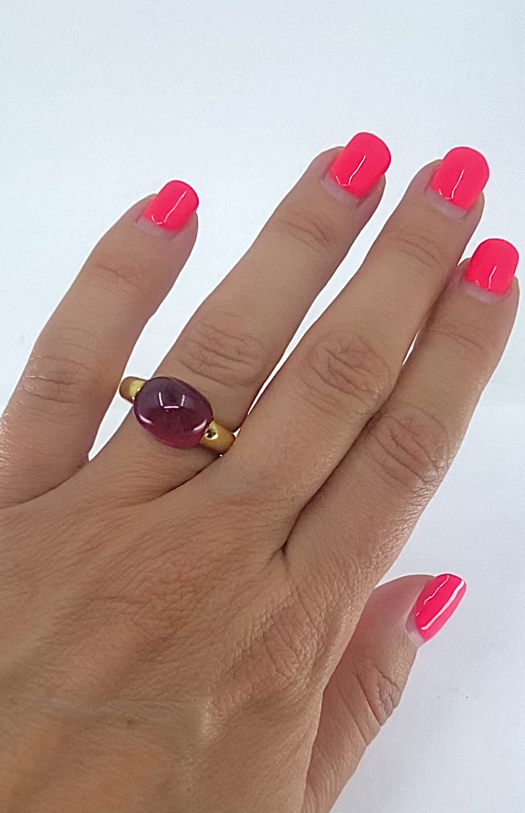 Vintage Tourmaline Ring 18k Gold Estate Jewelry