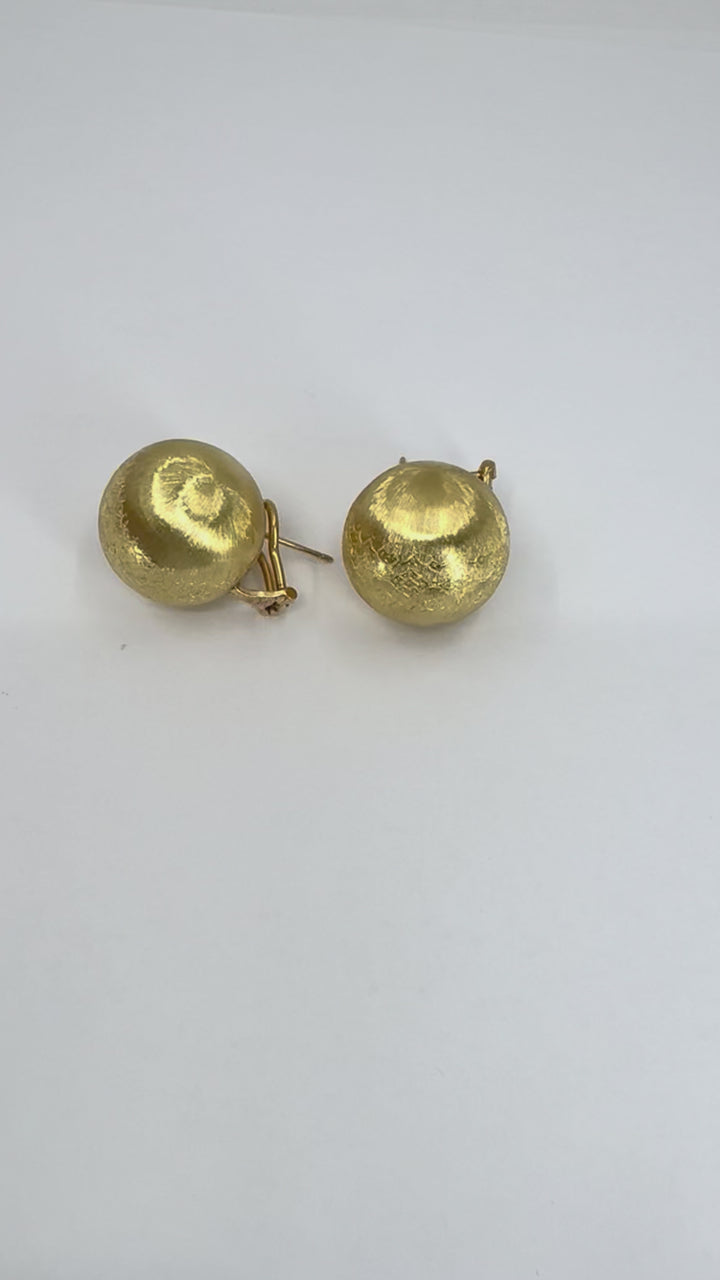 Vintage Buccellati 18k Gold Ball Earrings