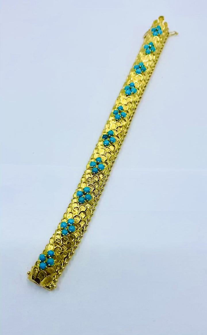 Vintage Cartier Bracelet Turquoise 18k Gold