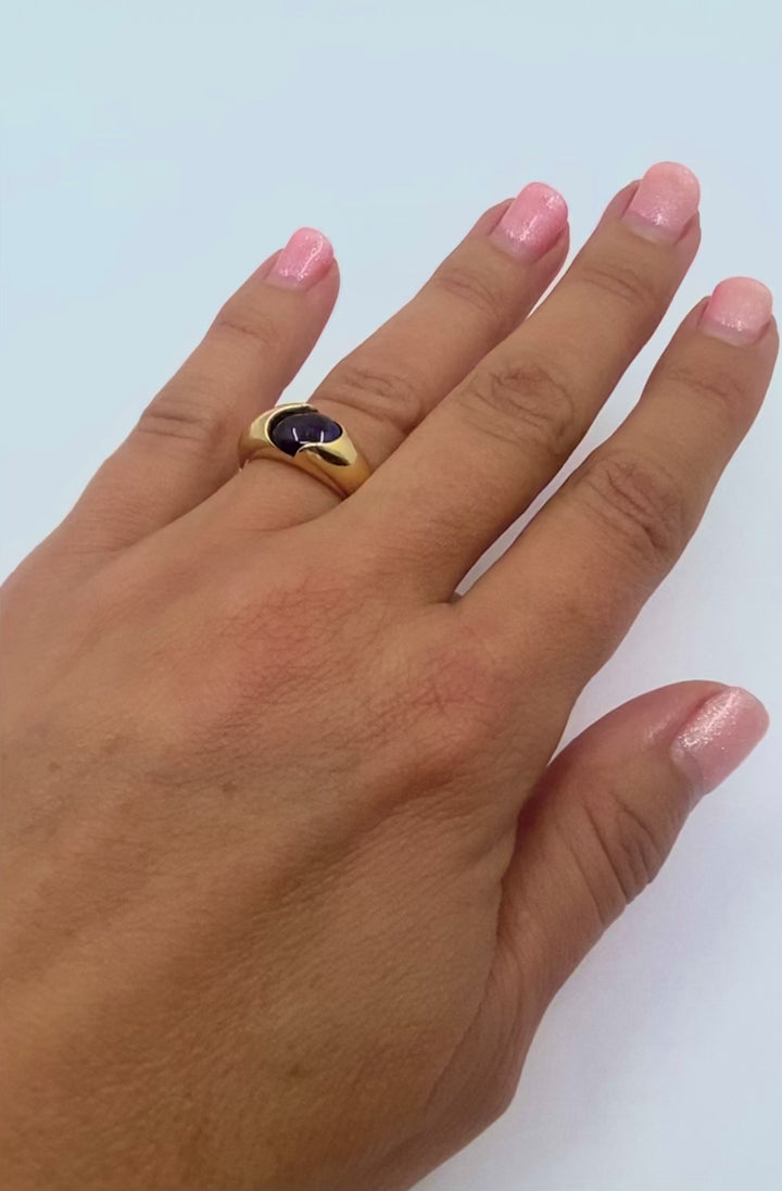 Chaumet Ring Blue Iolite 18k Gold Band