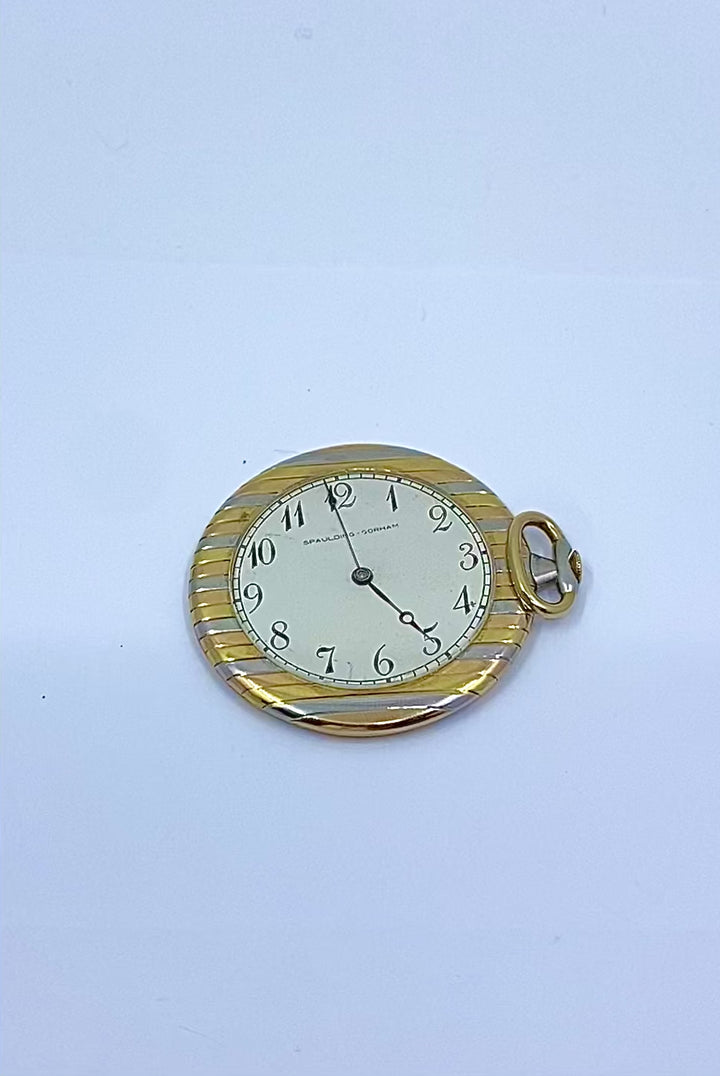 Vintage Spaulding & Gorham 18k Gold Pocket Watch