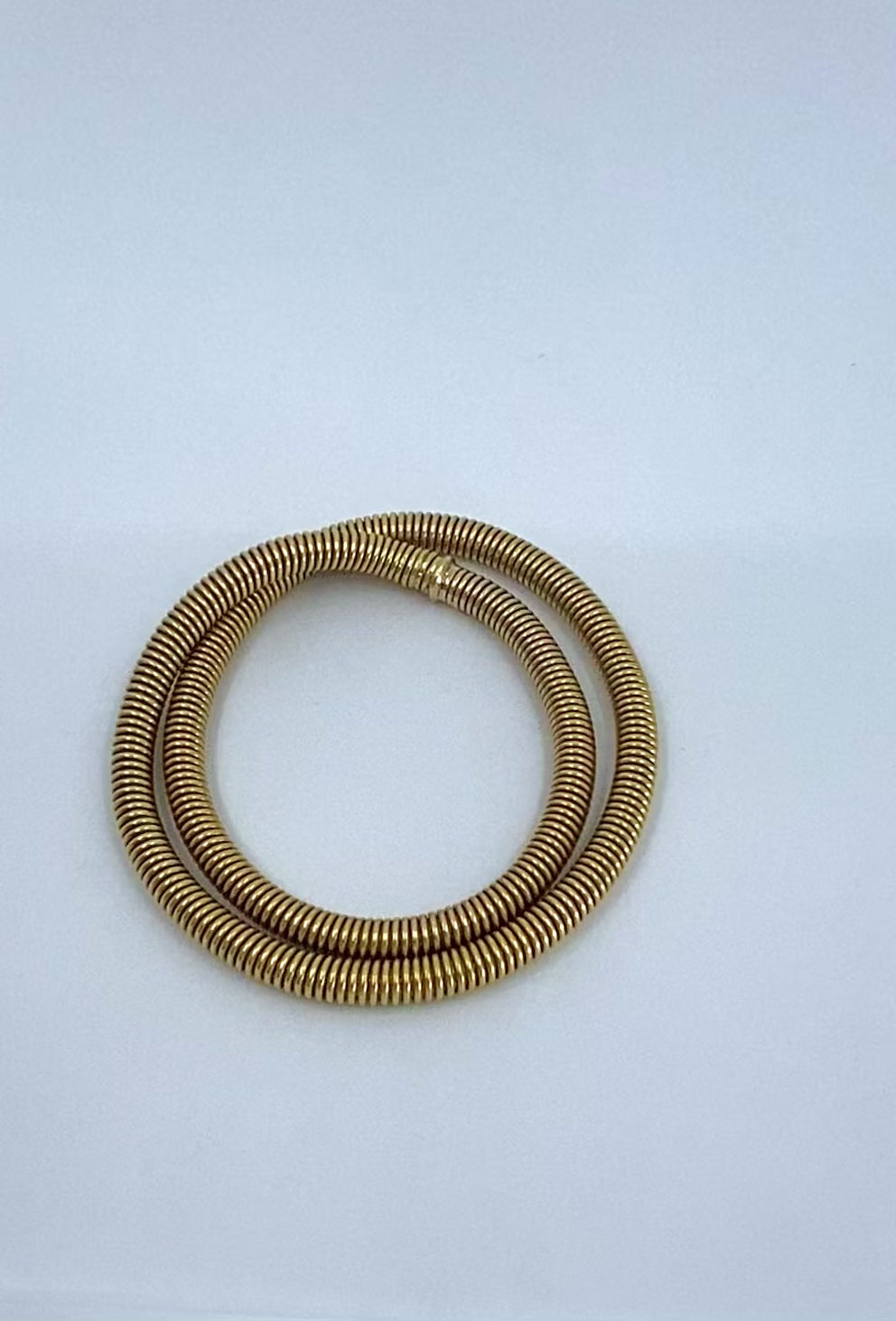 Vintage French 18k Gold Tubogas Coil Necklace