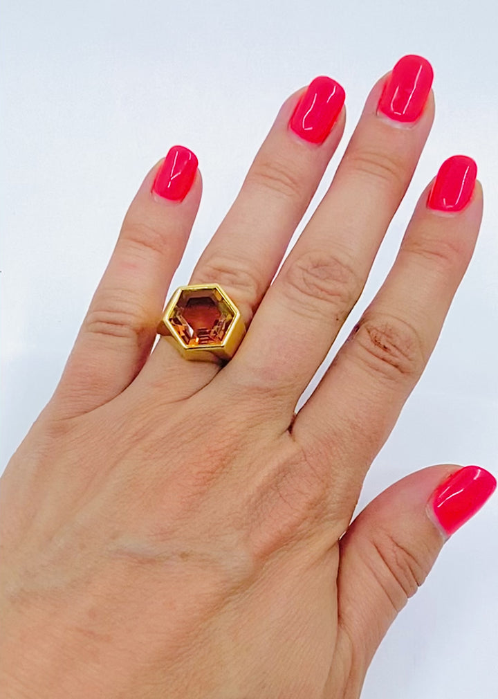 Paloma Picasso  Tiffany & Co. 18k Gold Citrine Ring