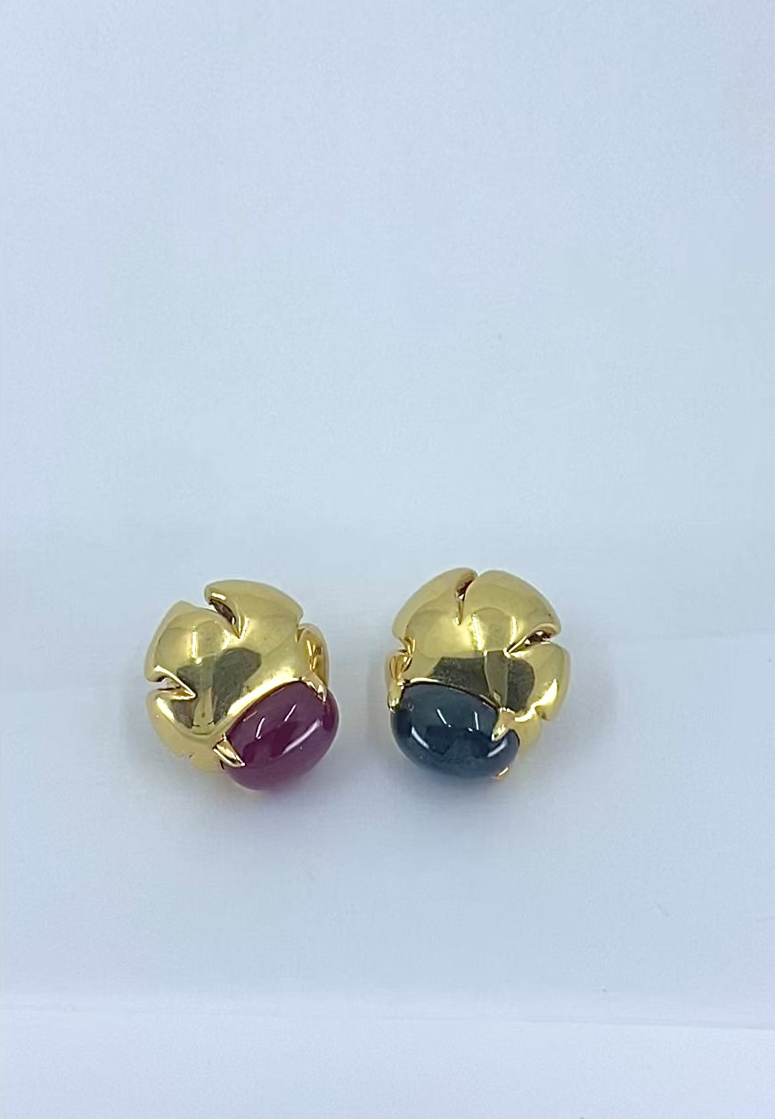 Seaman Schepps Earrings 18k Gold Gemstone