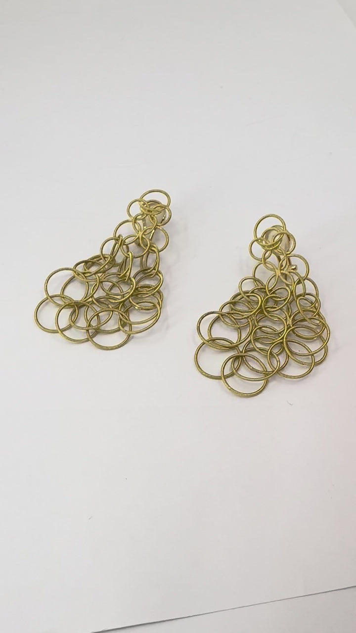 Vintage Buccellati 18k Yellow Gold Hawaii Drop Earrings