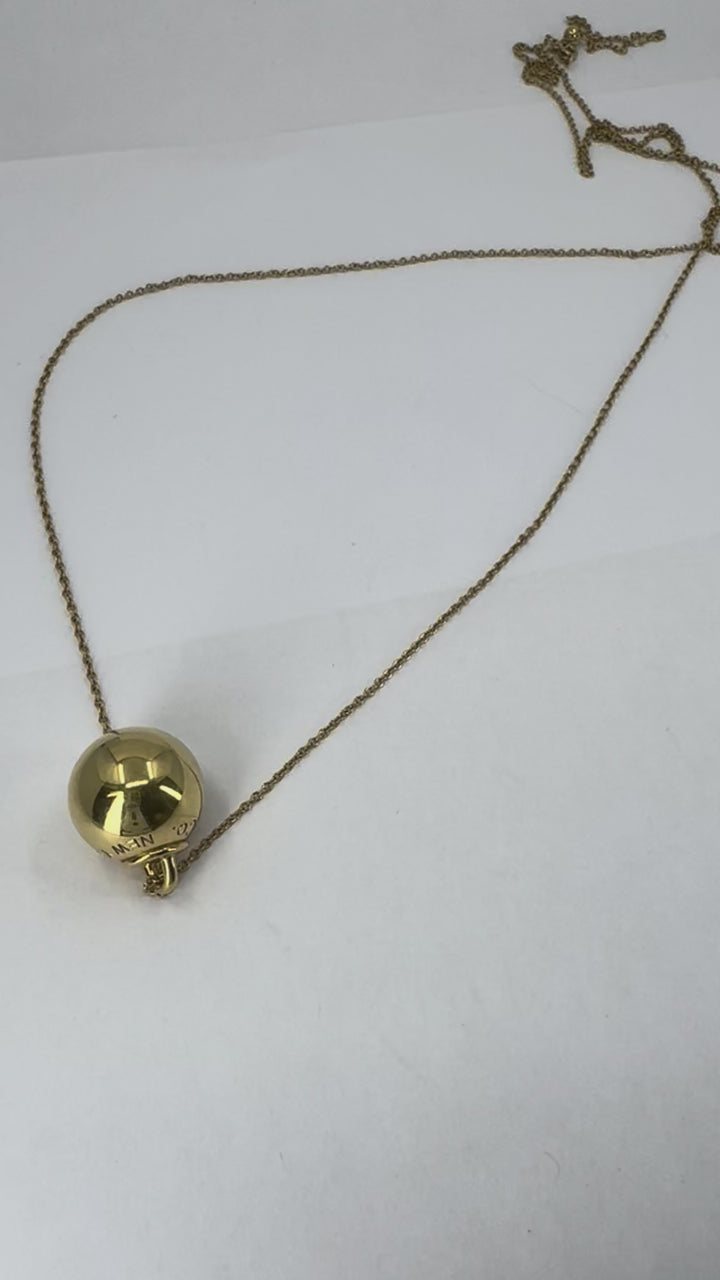 Tiffany & Co. New York 18k Gold Hardware Ball Chain Necklace